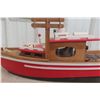 Image 3 : Wood Boat Model Display 21'' Long 