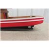 Image 4 : Wood Boat Model Display 21'' Long 