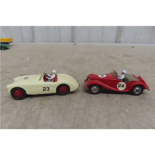 2 Dinky Race Cars: Austin Healy #109 , MG Midget
