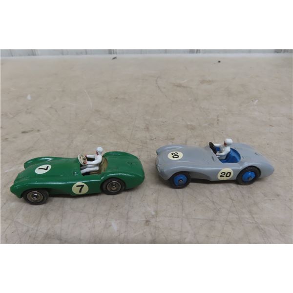 2 Dinky Race Cars 3'' Long, Both Aston Martin. 