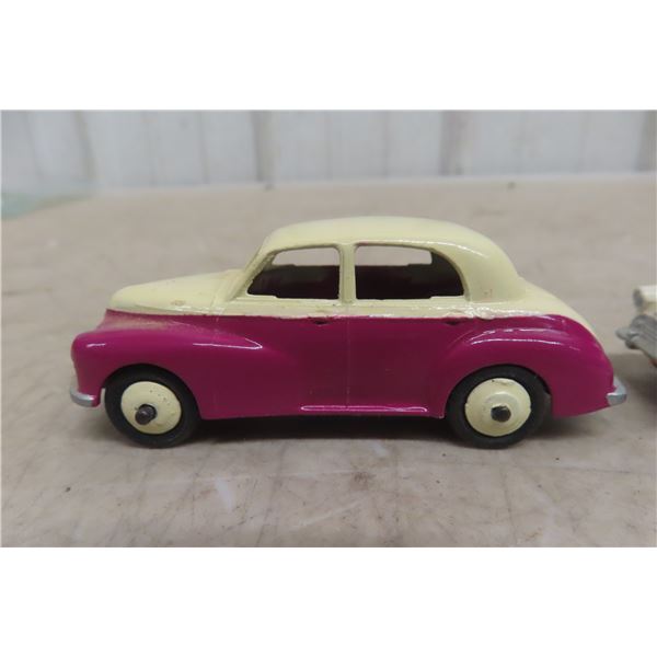 2 Dinky Cars: Morris Oxford, Sunbeam Rapier #166, Both