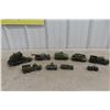 Image 1 : 9 Dinky Military Trucks, Tanks and Jeeps.