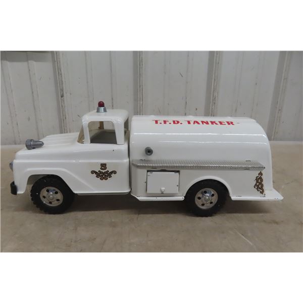 Vintage Tonka TFD Tanker Fire Truck Pressed Metal, Believe