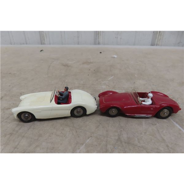 2 Dinky Cars: Maserati #22A , Austin Healey #546, Both 3'' 