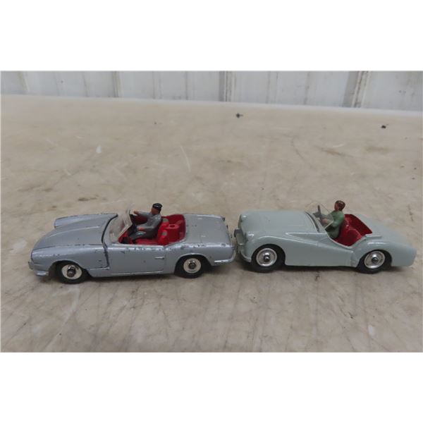 2 Dinky Cars: Spit Fire #114, Trumph, Both 3'' Long 
