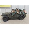 Image 1 : Guillermo Forchino "Jeep Militaire – In the Tour of Duty" Sculpture, Hand-Painted Polyresin, 16"