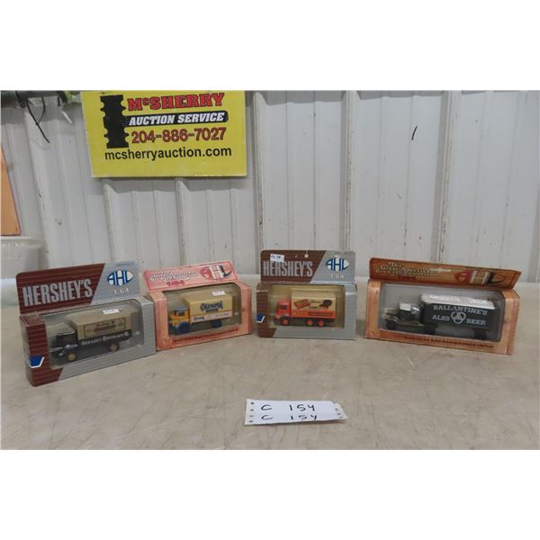 Four American Highways Legends 1/64 Die-Cast Trucks In Packages