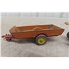 Image 3 : Three Dinky Farm Implements: Case Tractor #301 (3"), MH Manure Spreader (4 1/2"), and Farm Trailer