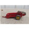 Image 4 : Three Dinky Farm Implements: Case Tractor #301 (3"), MH Manure Spreader (4 1/2"), and Farm Trailer