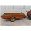 Image 8 : Three Dinky Farm Implements: Case Tractor #301 (3"), MH Manure Spreader (4 1/2"), and Farm Trailer