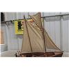 Image 8 : Two Wooden Sailboat Display Models, 15" Long and 13" Long