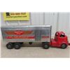 Image 1 : Wyandotte Grey Van Lines De Luxe Pressed-Metal Dodge Moving Truck & Trailer, 1950s, 25" Long