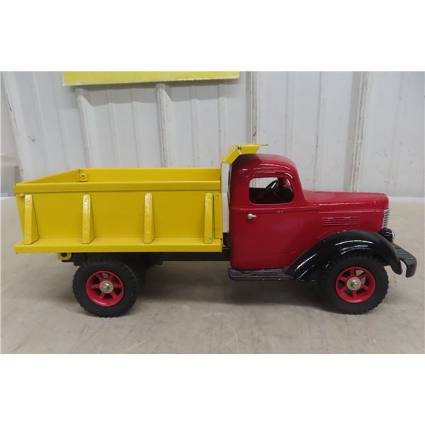 Brunswick Toys International Vintage Dump Truck, 14" Long, Die-Cast & Pressed Metal