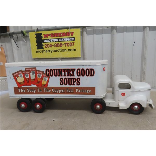 Minnitoy Semi-Trailer with Heinz Cowans ‘Good Soup’ Advertising, Pressed Metal, 19