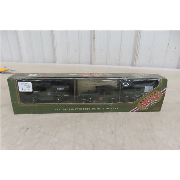 British Army Soldier Set, Three Die-Cast Figures, With Box, Limited Edition 1/6 Scale