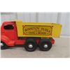 Image 10 : Minnitoy Fuel & Coal Dump Truck, Pressed Metal, 1950s, 17" Long