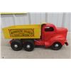 Image 1 : Minnitoy Fuel & Coal Dump Truck, Pressed Metal, 1950s, 17" Long