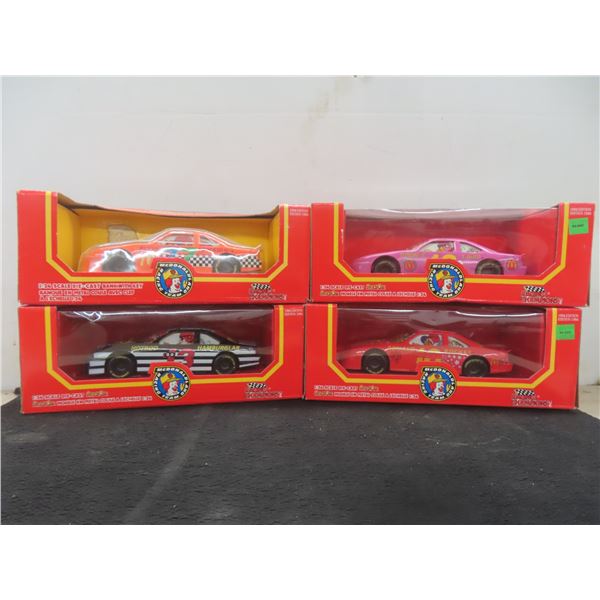 Four 1994 Racing Champions Die Cast 1/24 Scale Metal Coin Banks – McDonald’s Racing Team