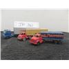 Image 1 : Three Die-Cast Truck Trailers: Two Lesney and One Unknown, Largest 1 3/4" x 6" x 1"