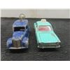 Image 2 : Dinky Toys #492 Loudspeaker Van (1954), 2" x 3 1/4" x 1 1/2", and Ford Escort Police Car, 1 1/2" x