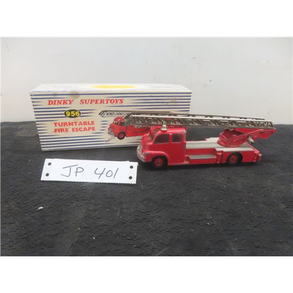Dinky Super Toys #956 Turntable Fire Escape (1958), 3" x 8" x 2" with Original Box