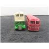 Image 2 : Dinky Toys #282 Leyland Royal Tiger (1954), 1 1/2" x 5" x 1 3/8", and #290 Double-Decker Bus