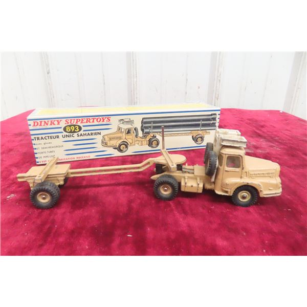 Dinky #893 Supertoy Sahara Tractor Semi, Original Box, 9" Long