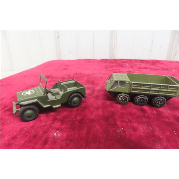 Dinky #682 Stalwart (4" Long) and 2001 Jeep (3" Long)