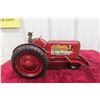 Image 1 : All-Metal Farm Tractor with Loader and Driver, Missing Bucket, 12" × 7" × 8"