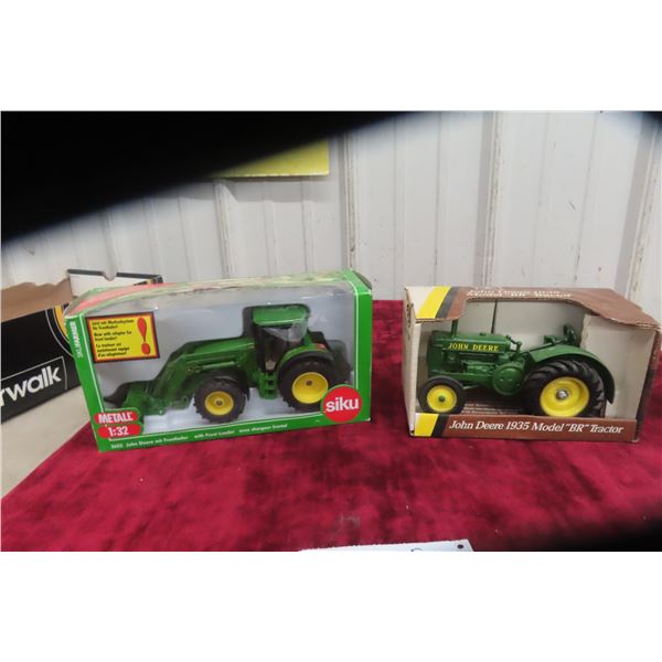 John Deere 1935 BR 1/16 Scale Die-Cast and John Deere 3632 1/32 Scale Die-Cast, Both in Boxes