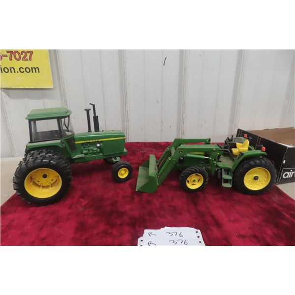 Two John Deere Die-Cast Tractors: 6410 with FEL and 4630, 1/16 Scale