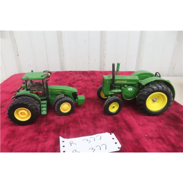 Two John Deere Die-Cast Tractors: 1/16 Scale D and 1/32 Scale 7930