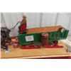 Image 5 : Draft Horses with Bob Sleigh Grain Wagon in Plexiglass Display, 32" Long