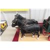Image 10 : Draft Horses with H&M Grain Wagon Display, 25" Long, in Fitted Box