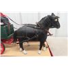Image 2 : Draft Horses with H&M Grain Wagon Display, 25" Long, in Fitted Box