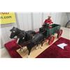 Image 8 : Draft Horses with H&M Grain Wagon Display, 25" Long, in Fitted Box