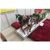 Image 2 : Draft Horses with H&M Bob Sleigh Grain Wagon Display, 30" Long