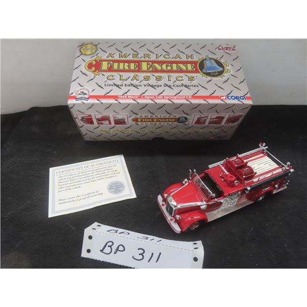 Vintage Limited Edition Corgi Fire Engine, 1/50 Scale Die-Cast