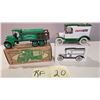 Image 1 : Castrol 1913 Model T Delivery Bank 1/25th, Quaker State 1925 Kenworth Diecast 1/34th Scale.