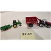 Image 1 : Massey 8270 Tractor Diecast + Grain Bin 7", John Deere Tractor + Spreader 6"