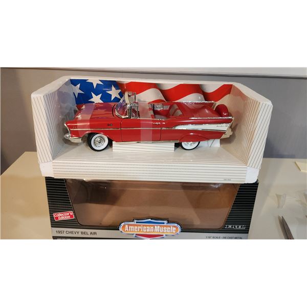1957 Chevy Belair Convertible American Muscle 1/18 Scale.