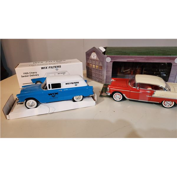 1955 WIX Chev 2-Door Hard Top 1/24; 1955 Chev Sedan Delivery 1/24.