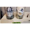 Image 1 : 2 NHL Goalie Masks – Oilers & Canucks – 5.5" x 7.5".