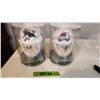 Image 1 : 2 NHL Goalie Masks – Sharks & Avalanche – 5.5" x 7.5".