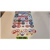 Image 1 : 10 1995-96 (66-67) Parkie Reproduction Coins – Set of 30 NHL Team Caps.