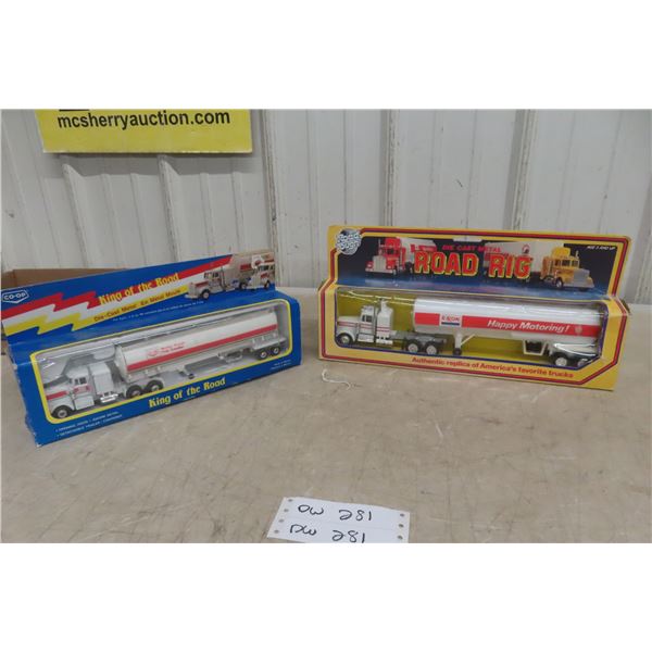 Eight Taller Semi Trucks in Boxes – King of the Road Set with Bonus Figure