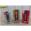 Image 1 : Three Die-Cast Gas Pumps – Gearbox and Road Signature – 1/25 and 1/18 Scale