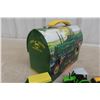 Image 3 : John Deere Lunch Kit Pail with 1/64 Tractor Farm Set and Trailer
