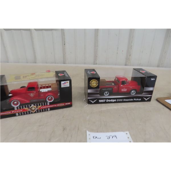 Two Collectible Die-Cast Cars: Plymouth, 1936 Dodge, and 1957 Dodge – 1/24 Scale