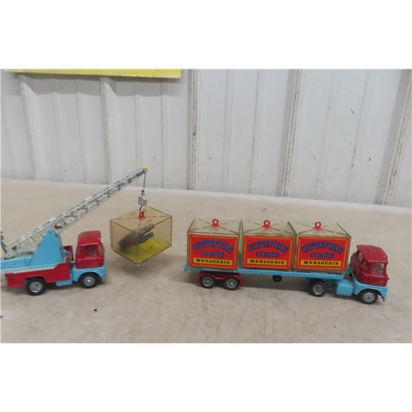 Two Corgi Toys Chipperfields Circus Sets – Die-Cast with Plastic Cages 